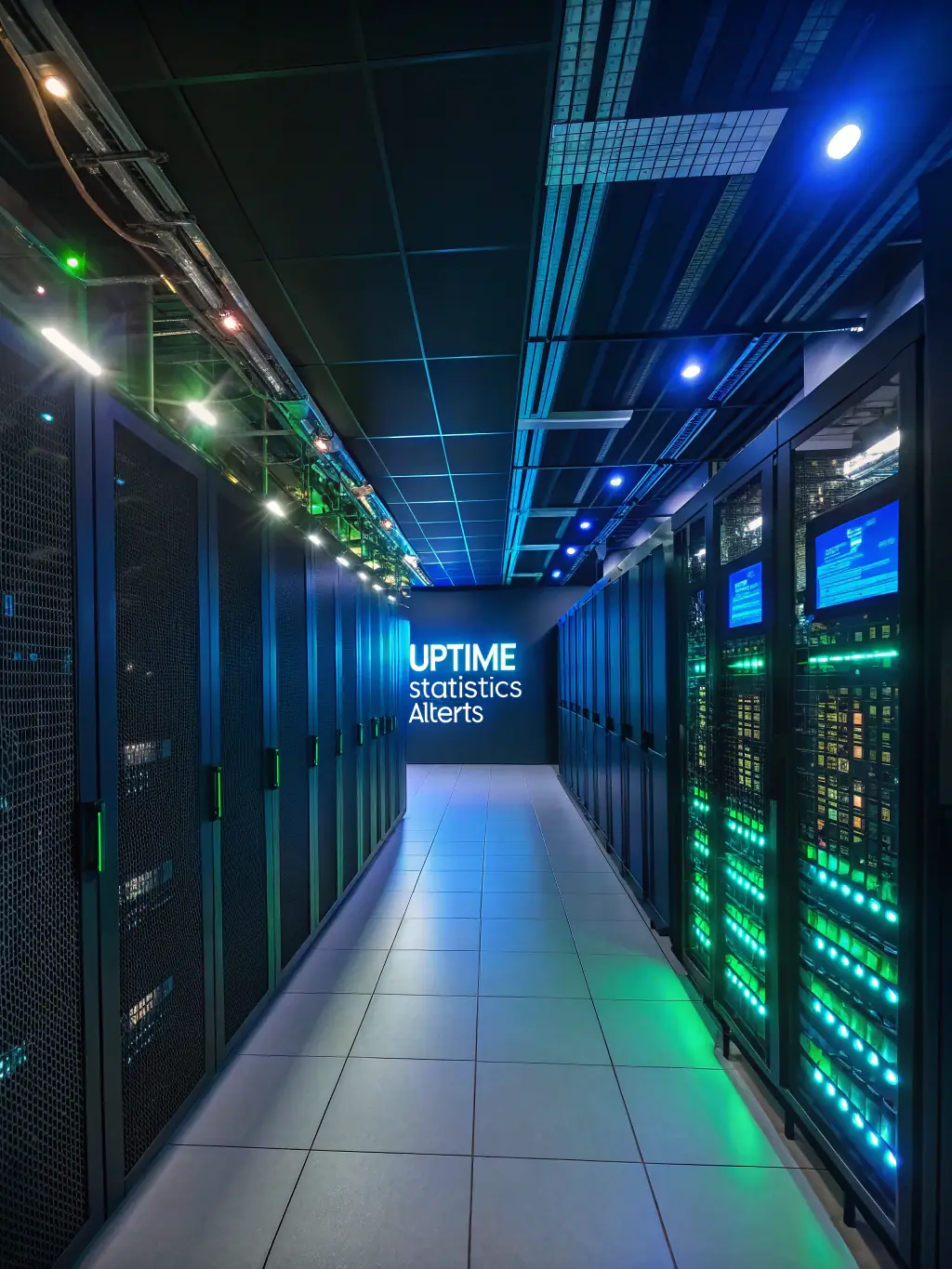 An image illustrating 24/7 monitoring of a server infrastructure, symbolizing continuous monitoring and proactive support.